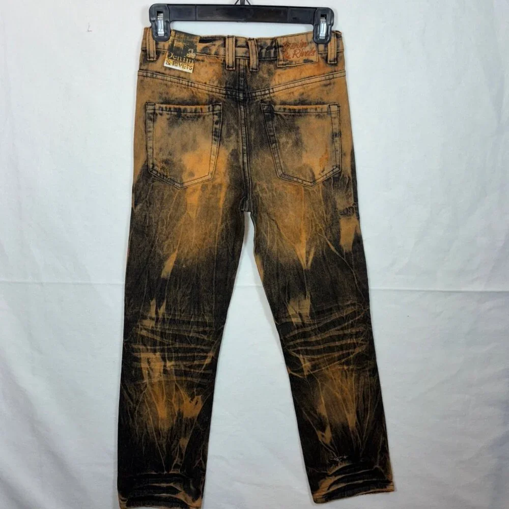Denim  & Rivets Distressed New  Youth Brown Denim Size  S10